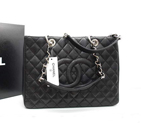 Chanel GST Caviar Leather Coco Bag A36092 Black Silver A36092