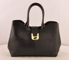 Fendi 2jours Saffiiano Leather Tote Bag 2546 Black 2546
