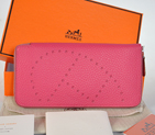 Hermes Evelyn Wallet clemence leather in Peach A808