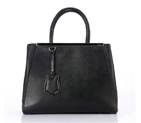 Fendi Fall Winter 2012 2Jours Black Original Leather Tote Bag F001 F001