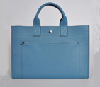 Hermes Briefcase 40CM Bag Clemence Leather Blue H100