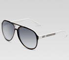 medium aviator sunglasses with G detail and signat 249722 J1691 1002