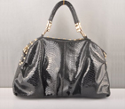 Miu Miu Tote Snake Veins Handbags 90302 Black 90302