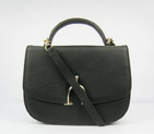 Hermes Stirrup Shoulder Bag Black Calfskin Gold H8088