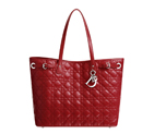 Large Panarea shopping bag in burgundy canvas M1017PPCD M371