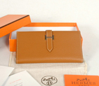 Hermes 3 flod original leather wallet in Camel 8033
