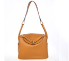 Hermes Lindy 30CM Havanne Handbags 1057 Camel Leather Golden Hardware H1057