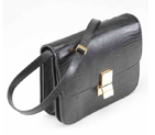 Celine Classic Box Large Flap Bag Black Lizard Pattern 80077