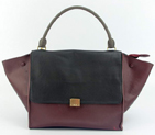 Celine Trapeze Bags 108904 Bordeaux Black 108904