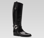 'new charlotte' flat riding boot with round G detail 246703 AIT00 1000