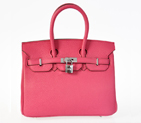 Hermes Birkin 25CM clemence leather in Peach with Silver hardware H25LSPS