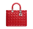 Large Lady Dior bag in red leather CAL44561 R303