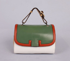 2012 new Fendi handbags Pillow bag FD9106 dark green with white FD9106