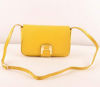 Fendi Chameleon Classic Saffiiano Leather Small Shoulder Bag 2541 Yellow 2541