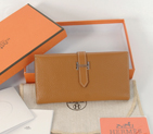 Hermes 3 fold wallet clemence leather in Camel H3WLSLC