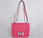 Hermes Constance Bag clemence leather in Peach with Silver hardware 8888PS