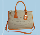 Prada City Canvas Tote Bag BN2161B Orange BN2161B