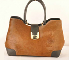 Fendi 2jours Horsehair Tote Bag F2546 Brown F2546