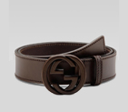 belt with leather interlocking G buckle 245863 BGHAN 2140