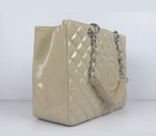 Chanel Handbags Apricot Patent Leather with Silver Hardware 50995 A50995