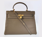 Hermes kelly 35CM togo leather in Dark Grey with Gold hardware K35TDGG