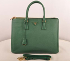 Prada Maxi Saffiano Leather Tote Bag Atrovirens 16625L