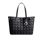 Panarea shopping bag in black canvas M1010PPCD M900