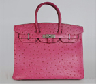 Hermes Birkin 35CM Peach Ostrich stripes leather(Silver) H35POSS
