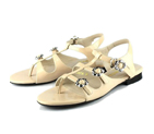 Chanel Apricot Patent Leather Flat Sandal CHS004