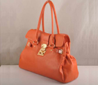 Miu Miu Calf Leather Tote Bags 90331 Orange 90331
