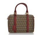 Fendi BAULETTO ZUCCHINO Dark Red Bag 8BL068