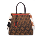 Fendi 2Jours Fabric&Horsehair Tote Bag F2552M F2552M