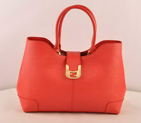Fendi 2jours Saffiiano Leather Tote Bag 2546 Red 2546