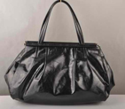 Miu Miu Tote Handbags Oil Wax Leather 8001 Black 8001