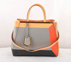 Fendi '2Jours Block' leather mixed colors handbags F2552M