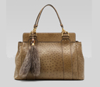 'smilla' tote with removable fur tails and bamboo 269926 EJO6T 2367