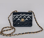 Chanel Classic Micro Flap Bag 1118 Royal blue Patent leather Gold Hardware 1118