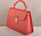 Miu Miu Tote Handbags Calf Leather 7430 Red 7430