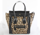 Celine Luggage Bags Medium in Leopard Apricot 98169