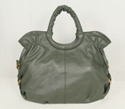 Miu Miu Nappa Leather Tote Bag 9085 Gray 9085