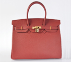 Hermes Birkin 35CM togo leather in Purplish red with Gold hardware H35BJPRG