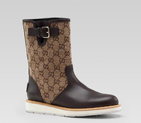 'quercy' flat boot with embossed gucci logo on back 270396 A9LC0 2188