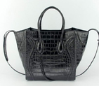 Celine Luggage Phantom Square Bags Crocodile Leather 108905 Black 108905