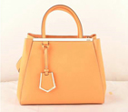 Fendi 2Jours Saffiiano Leather Tote Bag F2552S Light Orange F2552S