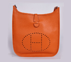 Hermes 28cm Evelyn bag clemence leather in Orange 1042