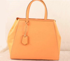 Fendi 2Jours Saffiiano&Ferrari Leather Tote Bag F2552L Light Orange F2552L