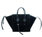 Celine Luggage Phantom Original Suede Leather Bags Black 3341