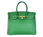 Hermes Birkin 35CM Palm stripes leather in Dark green with Gold hardware H35PSDGG