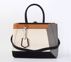 Fendi '2Jours Block' leather mixed colors handbags F2552M