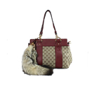'smilla' medium top handle bag with removable fur 269925 ANGAT 6470